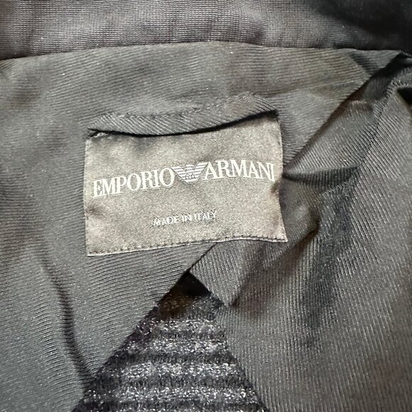 Vintage Emporio Armani Mini Short Sleeve Jacket Grey Ribbed Est Size X-Small - Picture 7 of 8